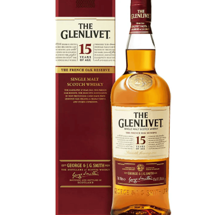 WHISKEY THE GLENLIVET 15 AÑOS 750CC