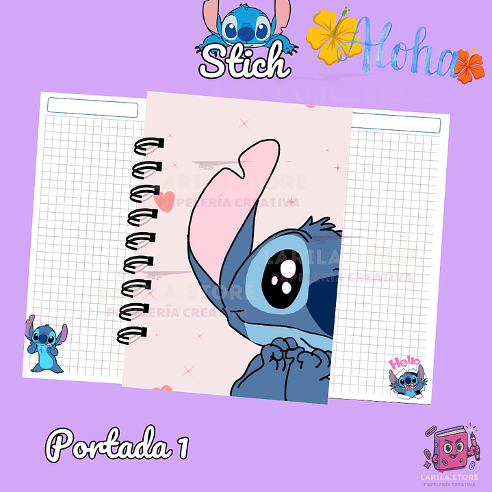 Cuaderno diseño Stitch 🌺 1