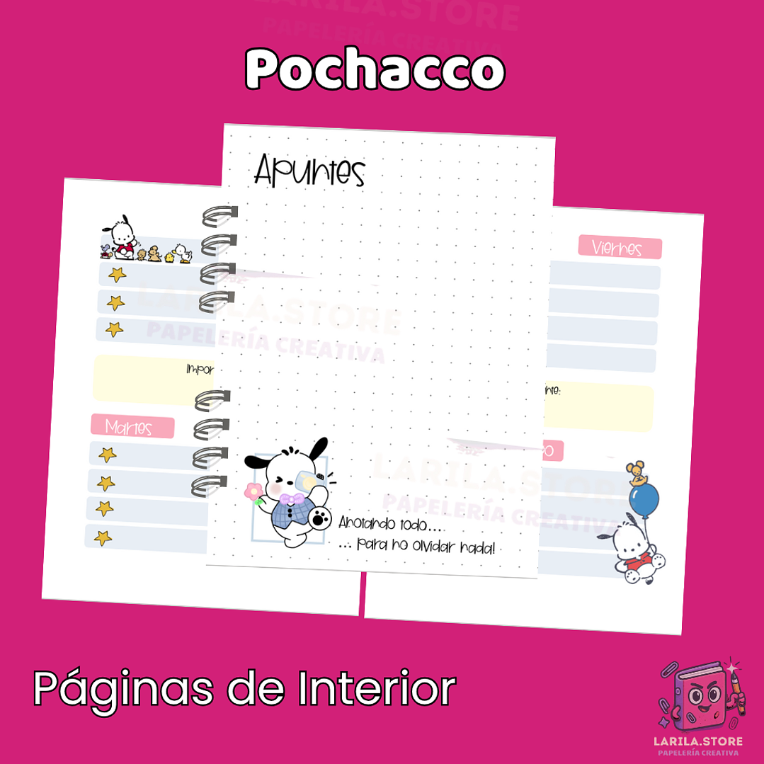 Planner Pochacco - Tu compañero ideal para planificar con ternura 🐶✨ 2