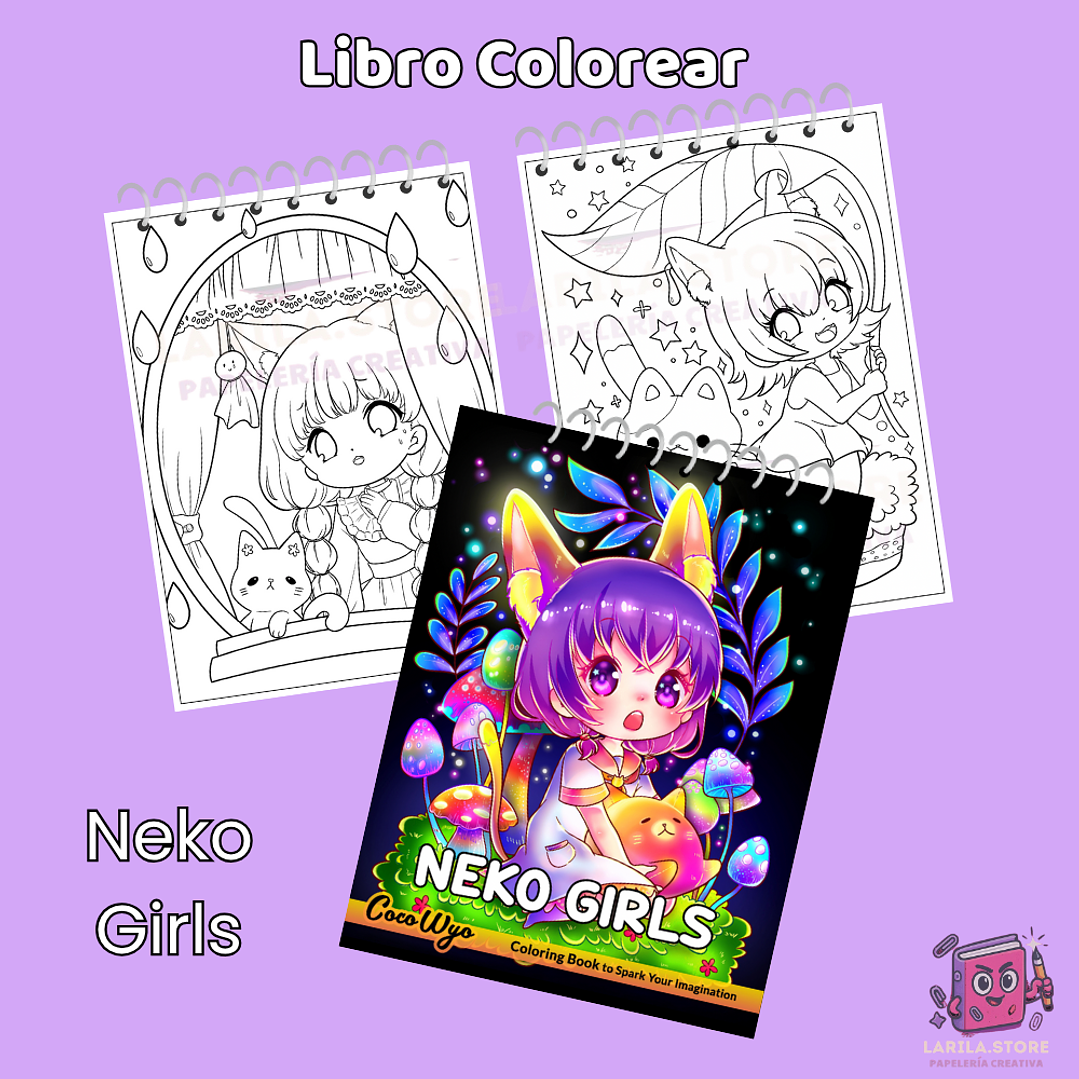  Libro para Colorear – Neko Girls🐾 1