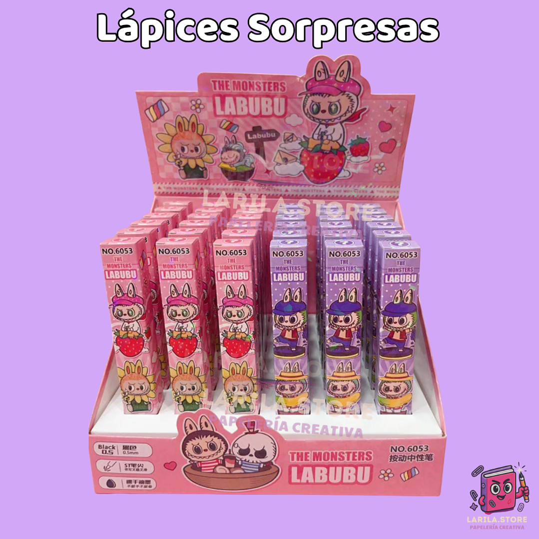 Lápiz Sorpresa Labubu – ¡Descubre el diseño que te tocará! ✨🖊️ 1