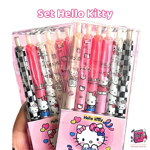 Set de Lápices Pasta Negro Hello Kitty – ¡Escribe con estilo y ternura! 🎀