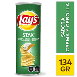 Papas Fritas Stax Crema Y Cebolla 134 G Lays