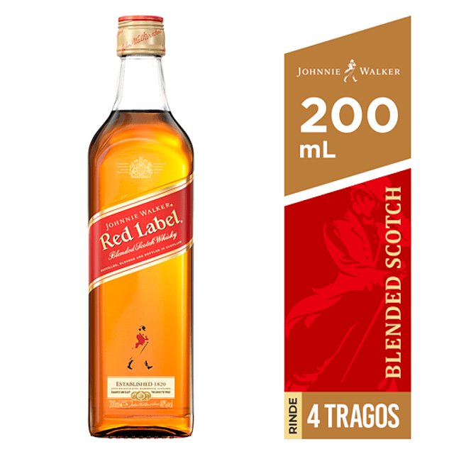 Whisky Johnnie Walker Rojo 200 ml