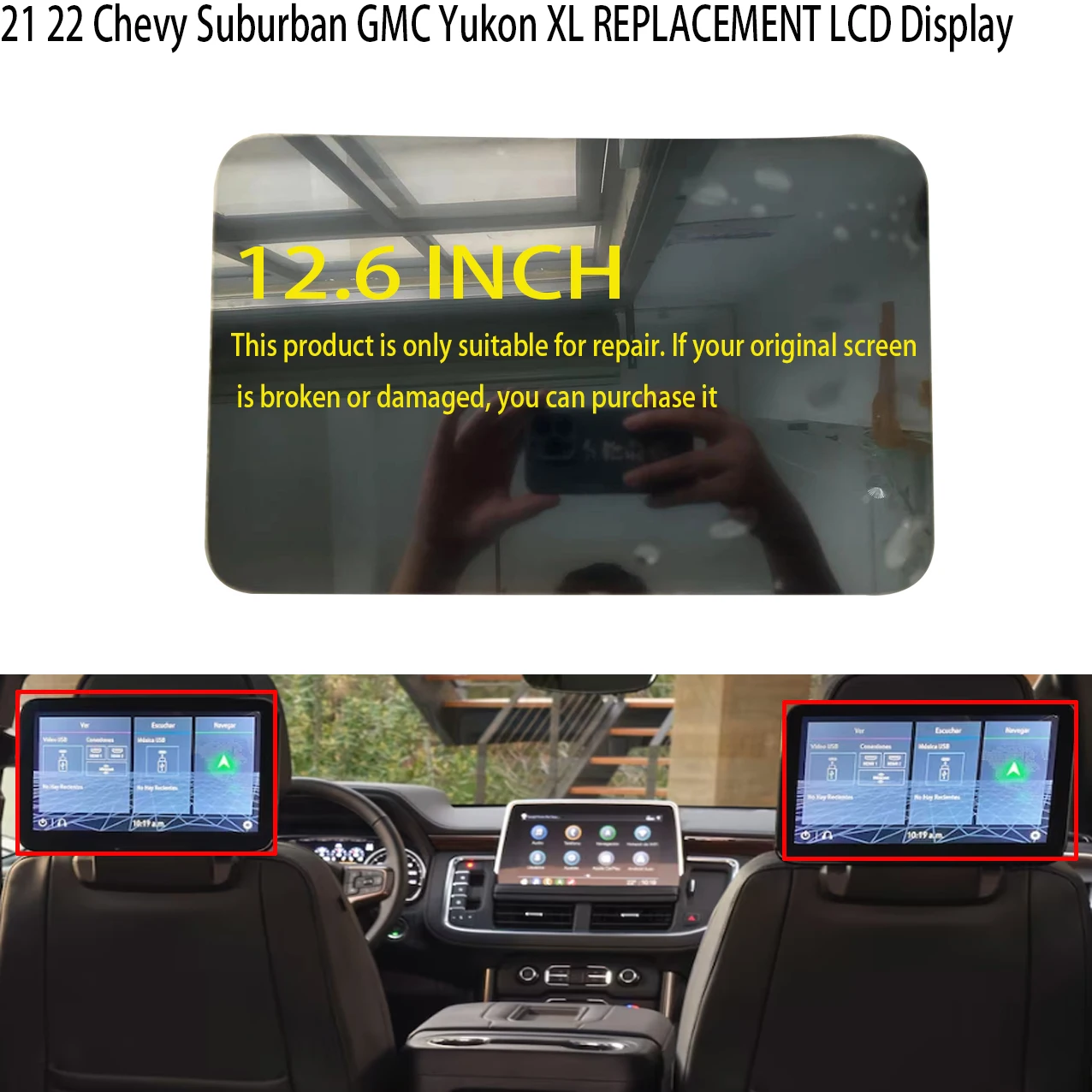 Reemplazo de Pantalla de Entretenimiento Trasero (2021-2023) - Chevrolet Tahoe & Suburban 3