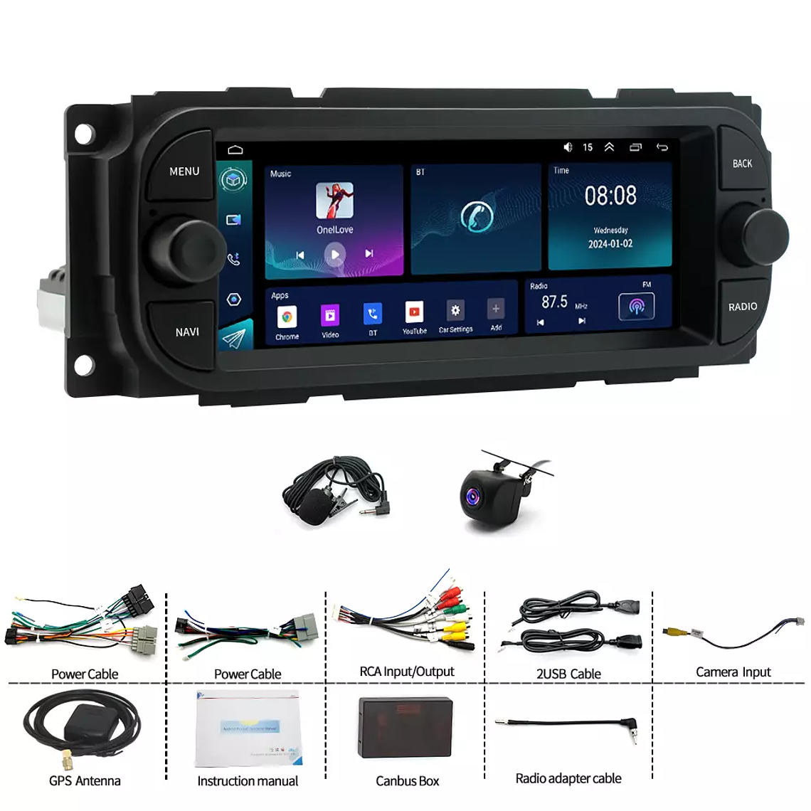 Radio 1999-2004 Jeep Grand Cherokee Carplay Android 13 Radio GPS 4