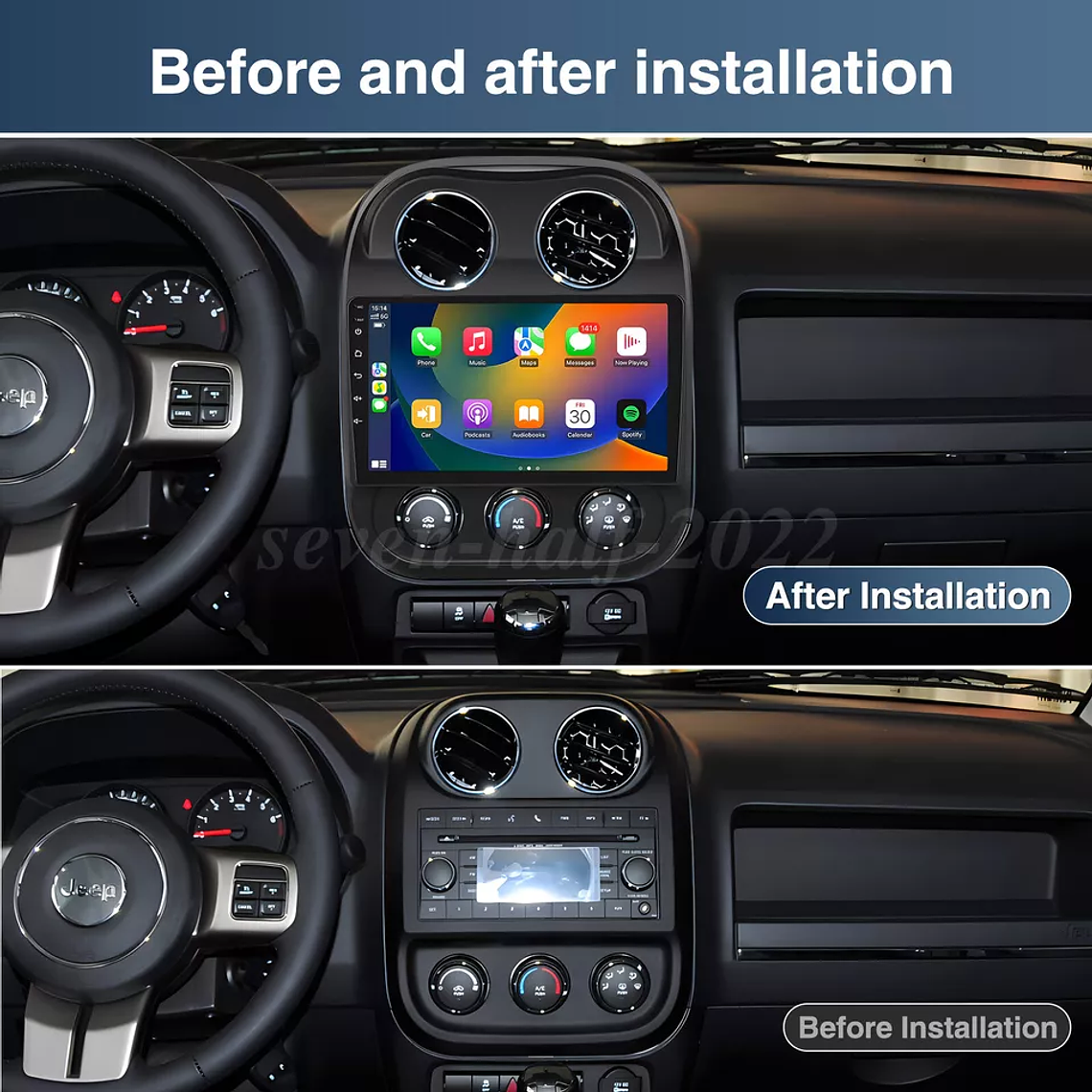 Radio Jeep Patriot Compass 2009-2016 Android 13 Apple Carplay Car Stereo Radio GPS 2