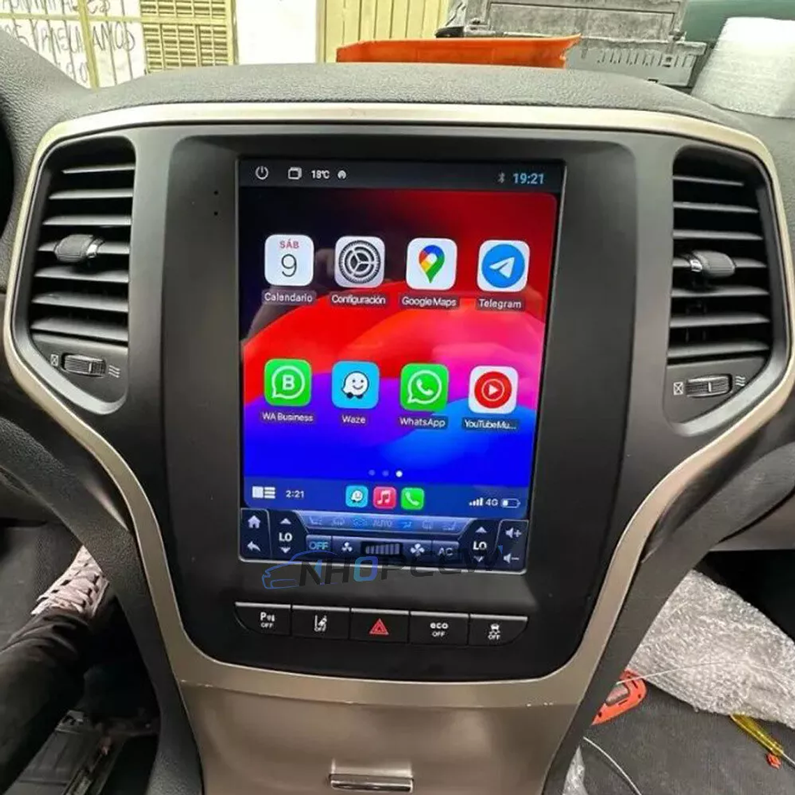 Radio 2014-2022 Jeep Grand Cherokee Tesla Style 9.7