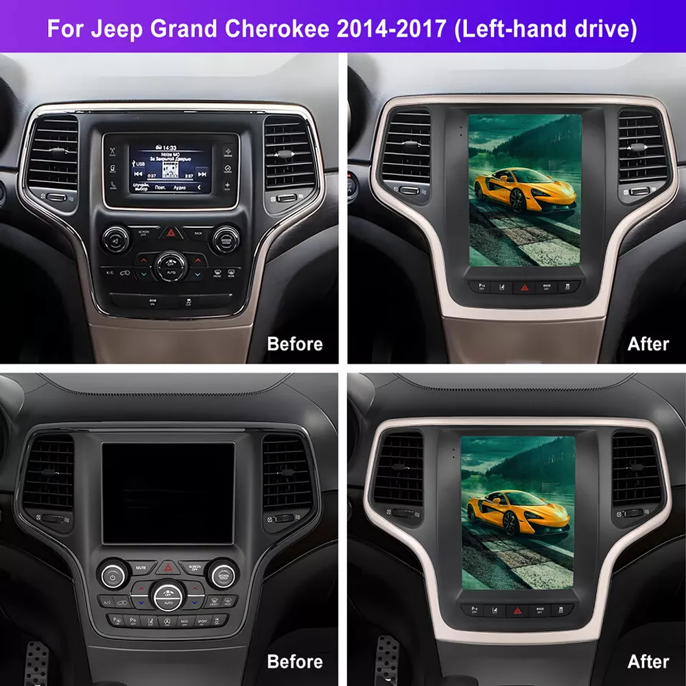 Radio 2014-2022 Jeep Grand Cherokee Tesla Style 9.7