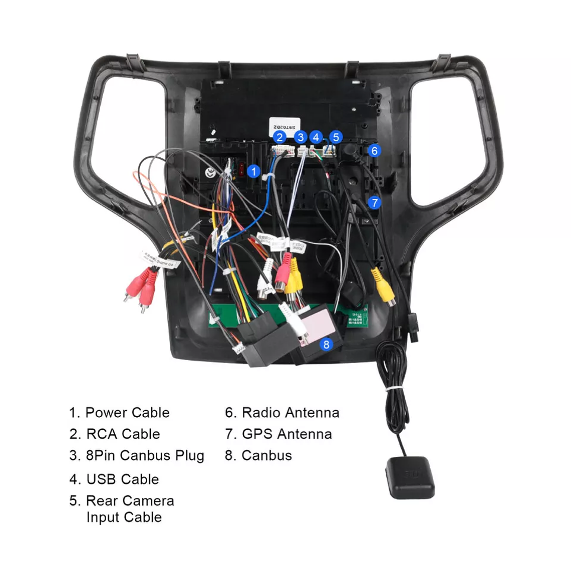 Radio 2014-2022 Jeep Grand Cherokee Tesla Style 9.7
