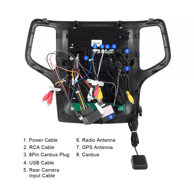 Radio 2014-2022 Jeep Grand Cherokee Tesla Style 9.7