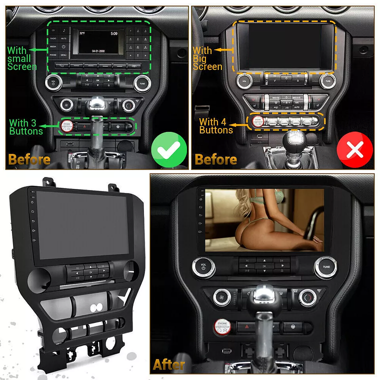 Radio 2015-2015 Ford Mustang CarPlay & Android Auto 2