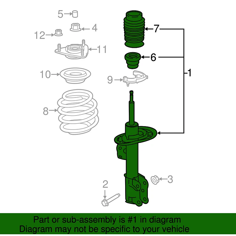 Amortiguador Delantero Genuino Ford – Ford Mustang 2015-2023 3