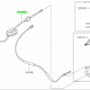 Cable selectora transmisión Nissan X-Trail T31 2012