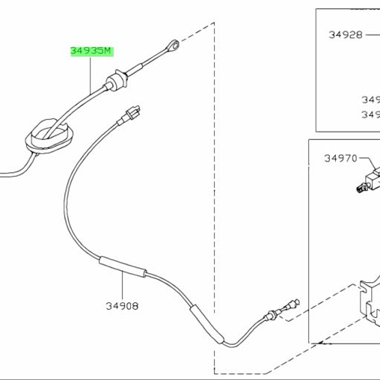 Cable selectora transmisión Nissan X-Trail T31 2012 1