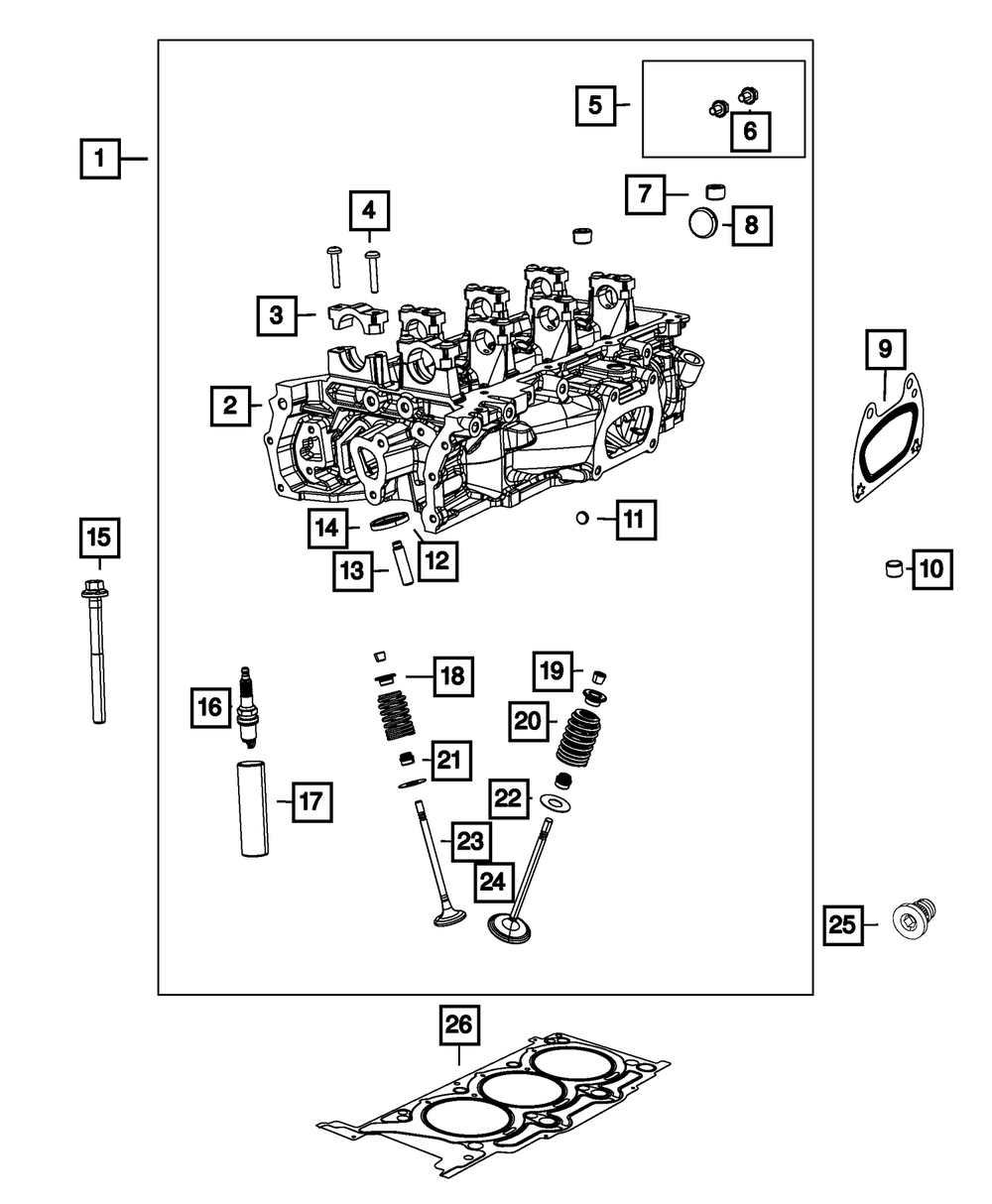 Culata de Motor 3.6L Pentastar – Original Mopar® Nueva 3