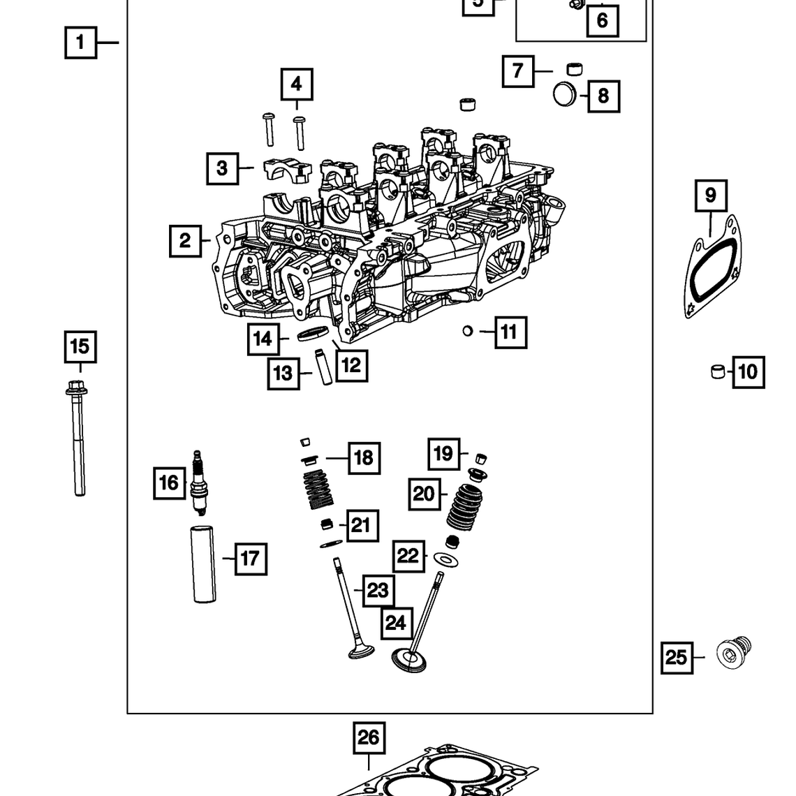 Culata de Motor 3.6L Pentastar – Original Mopar® Nueva 3