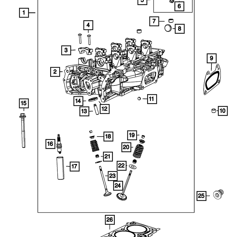 Culata de Motor 3.6L Pentastar – Original Mopar® Nueva 3