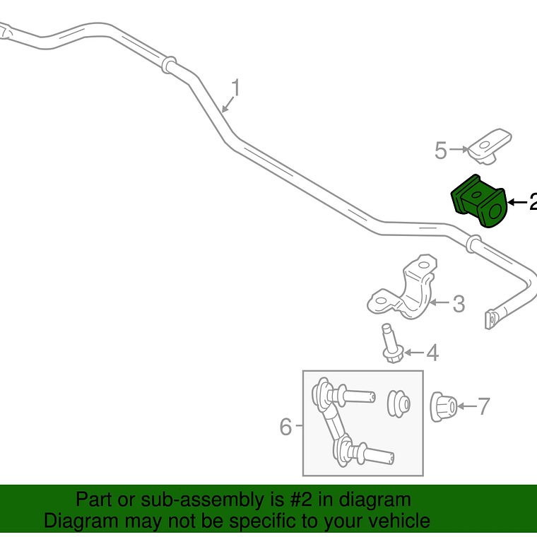 Gomas barra estabilizadora trasera Ford Mustang 2015-2023  4