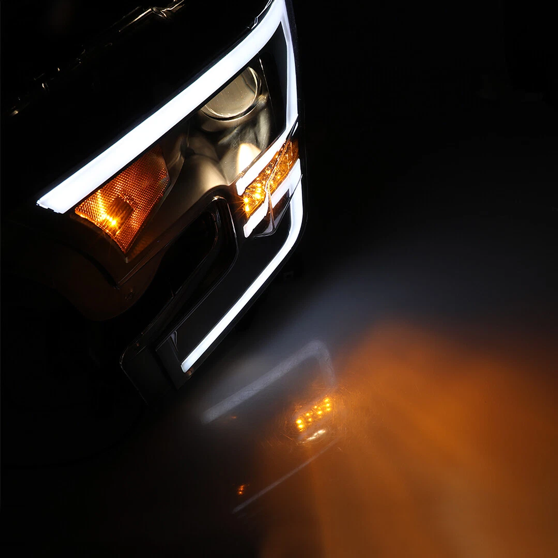 Ópticos Ford F-150 Projector & LED DRL – Black Edition 6