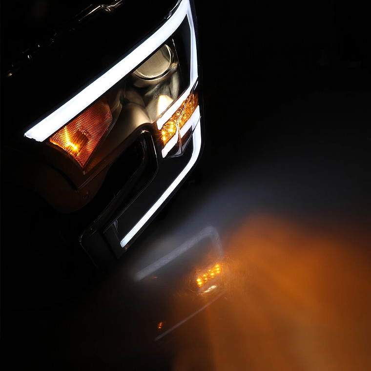 Ópticos Ford F-150 Projector & LED DRL – Black Edition 6