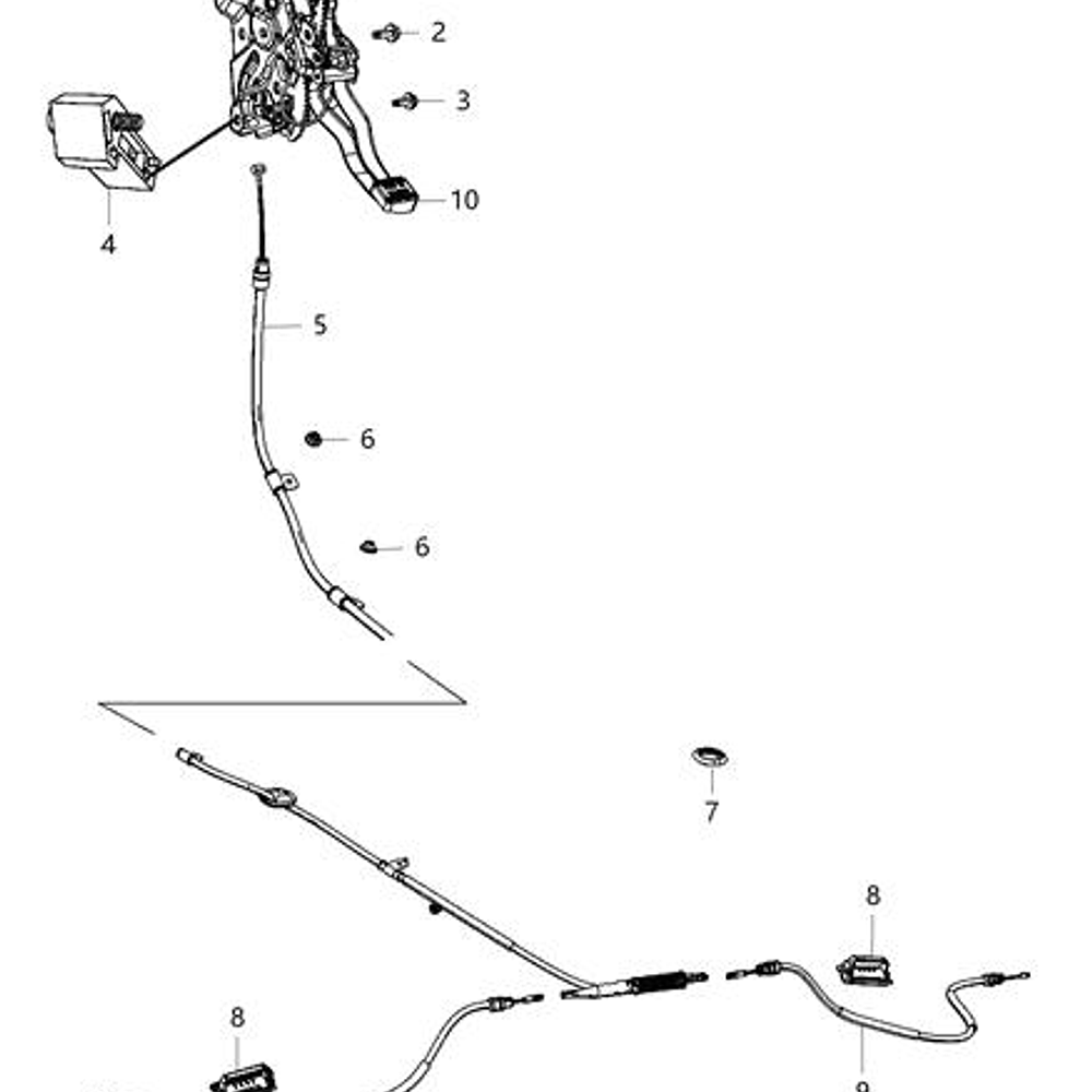 Cable freno de mano delantero Jeep Grand Cherokee 2013-2018 2