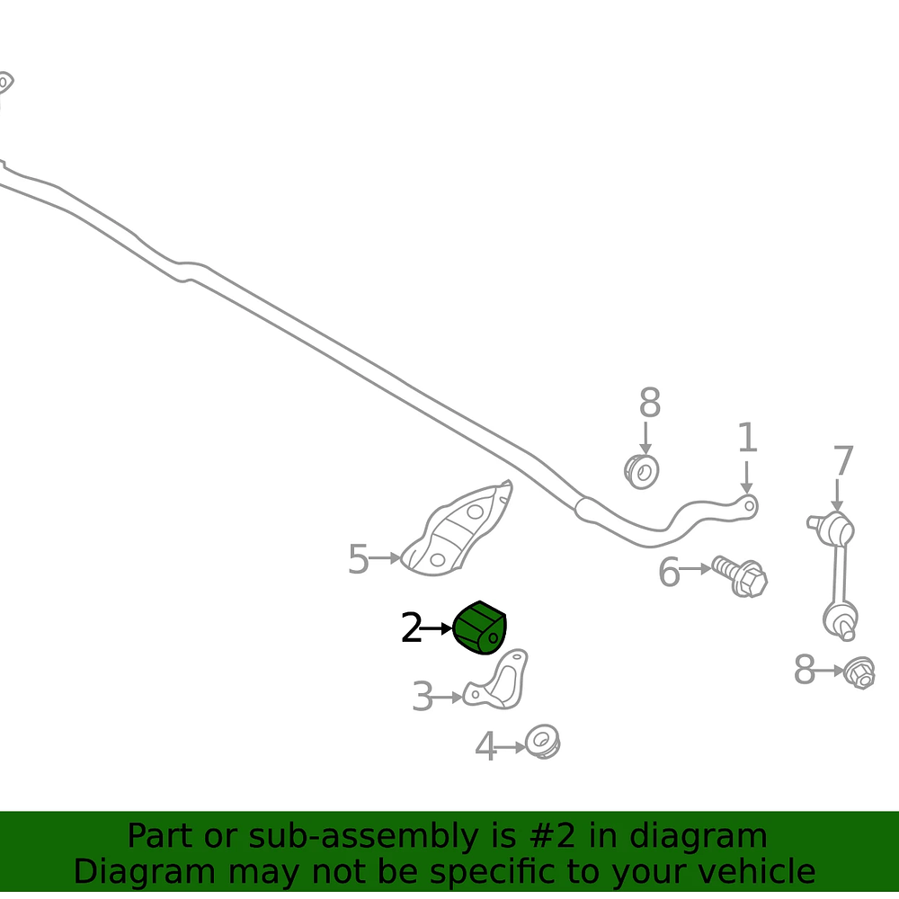Buje barra estabilizadora trasera Subaru XV  2018-2023 2