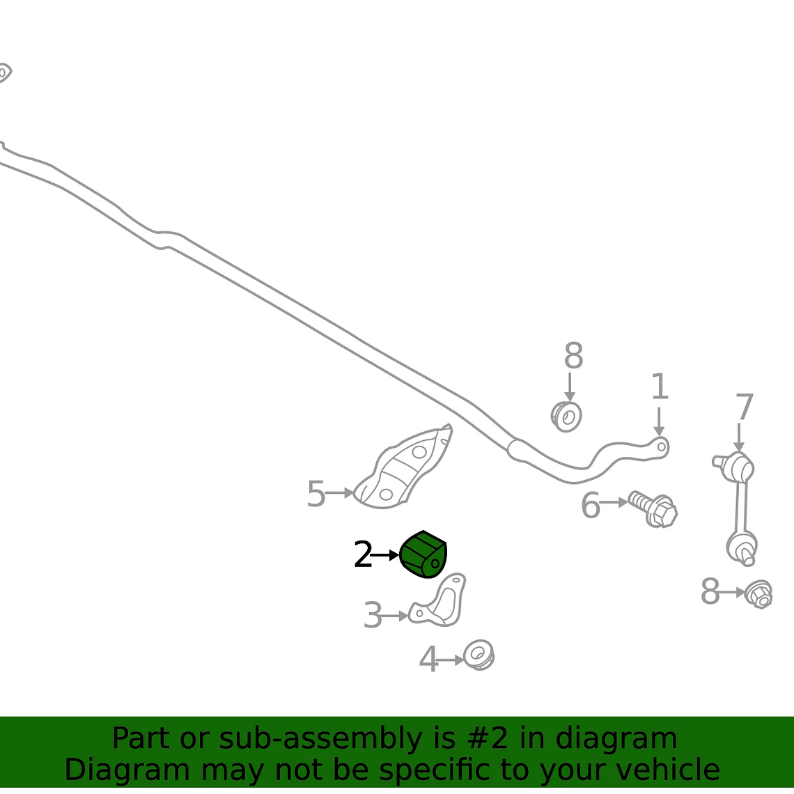 Buje barra estabilizadora trasera Subaru XV  2018-2023 2