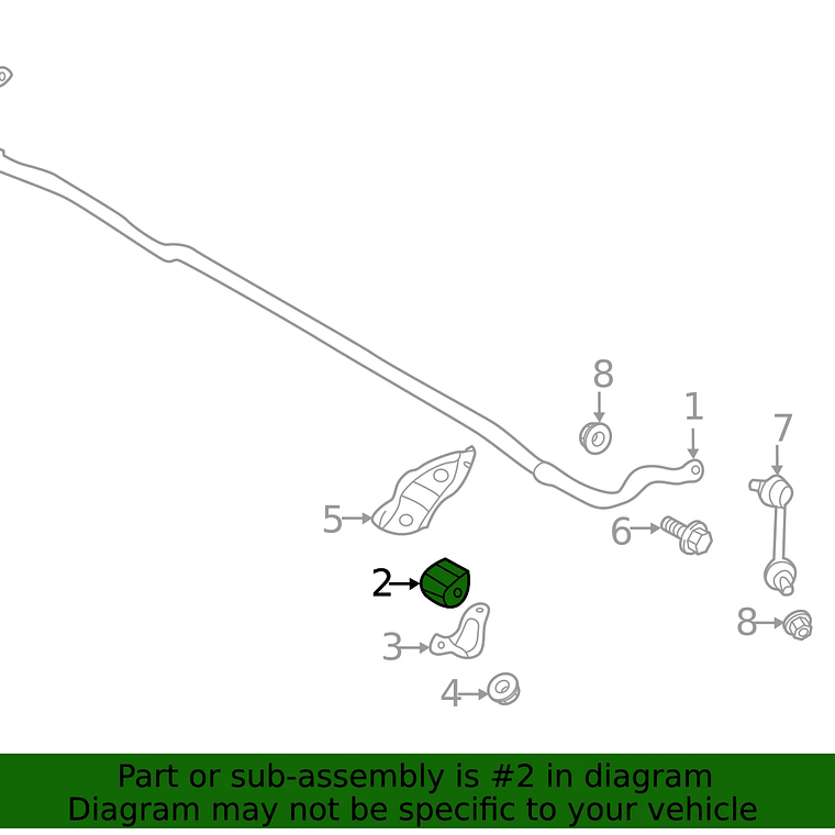 Buje barra estabilizadora trasera Subaru XV  2018-2023 2