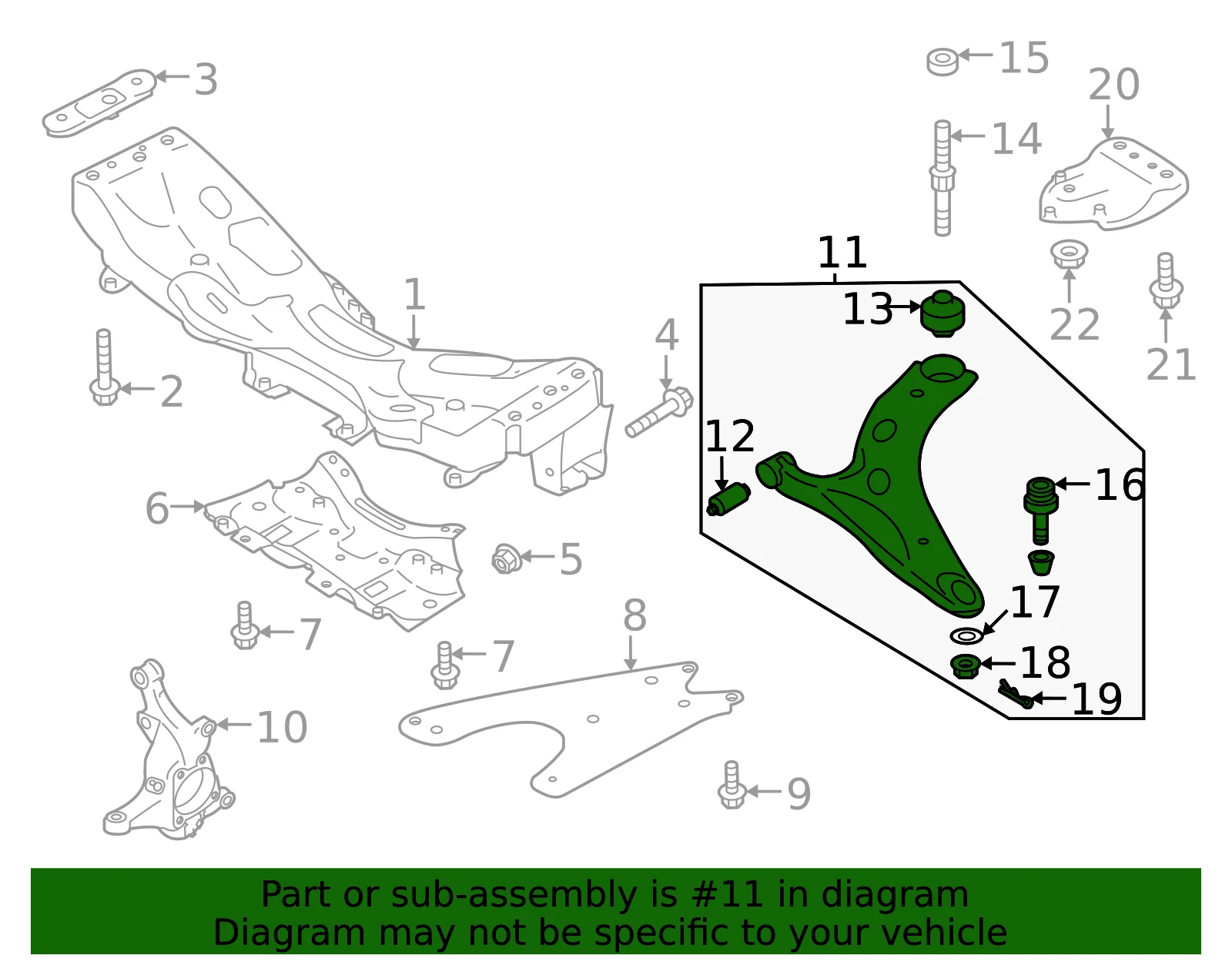 Bandeja inferior RH-LH Subaru Outback 2020-2025 3