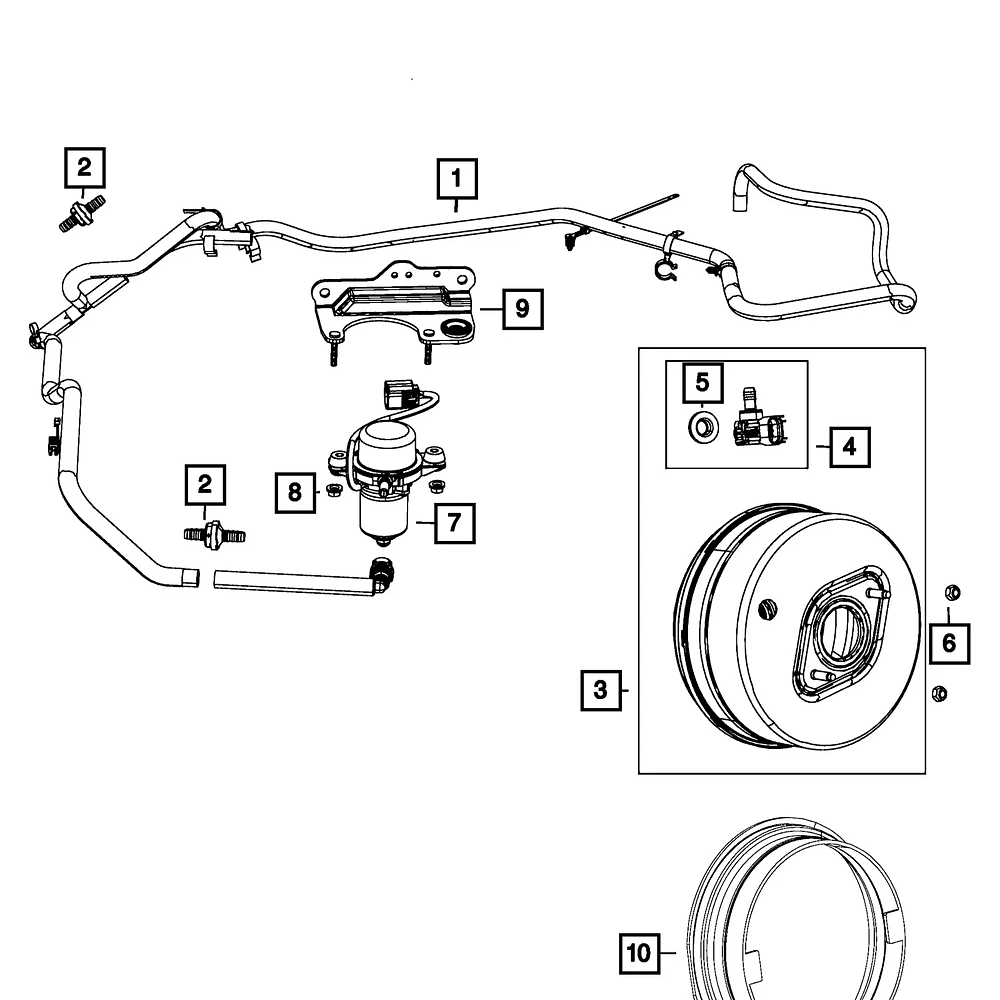 Bomba de vacío freno Jeep Grand Cherokee Dodge Durango 2016-2019 4
