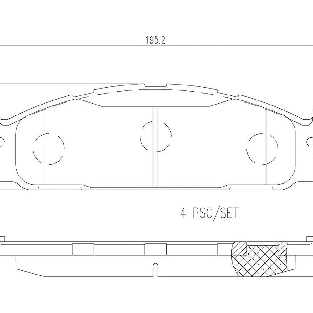 Pastillas delanteras de cerámica delanteras Ford Explorer 2011-2019 4