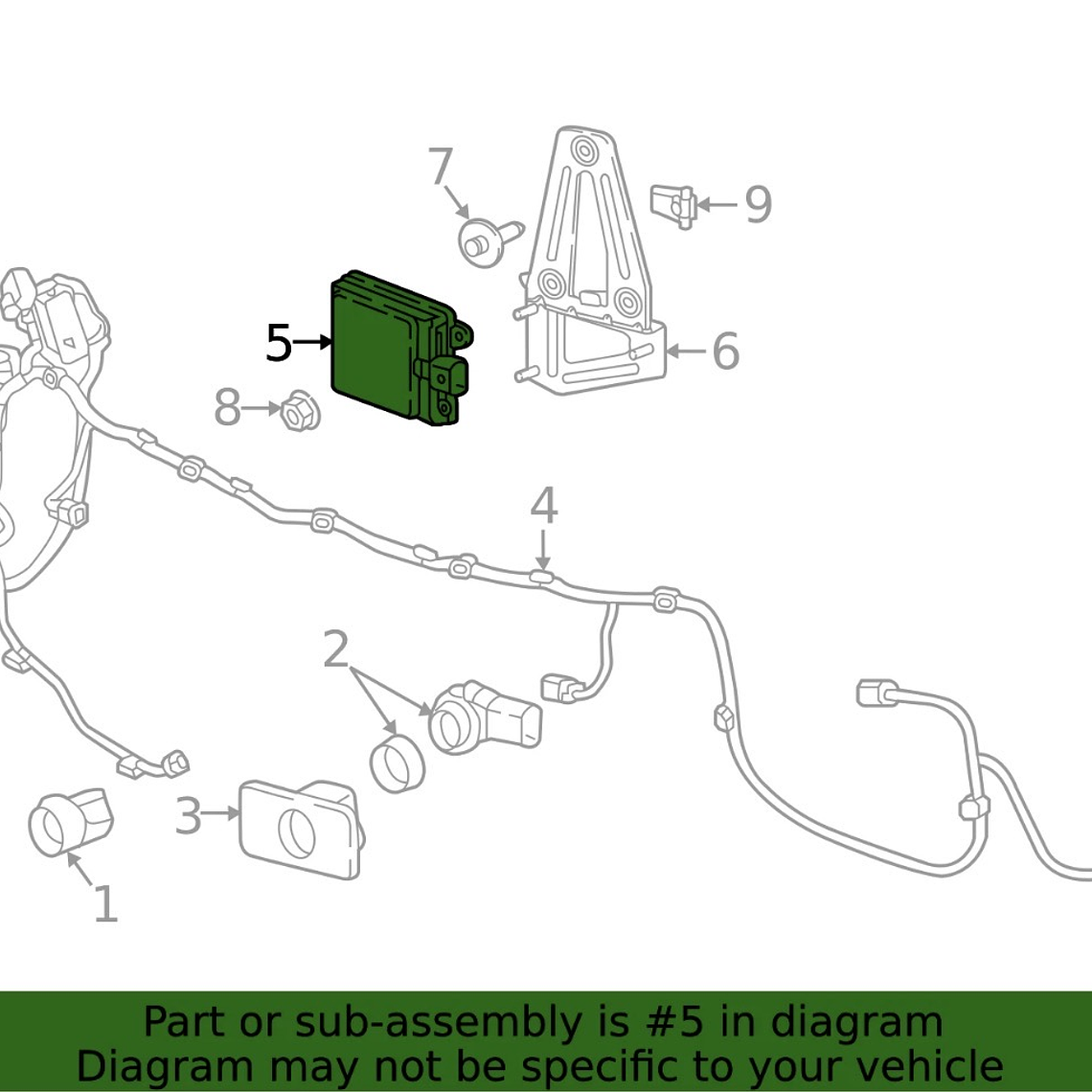 Sensor de Radar Frontal Chevrolet (2019-2024) 3
