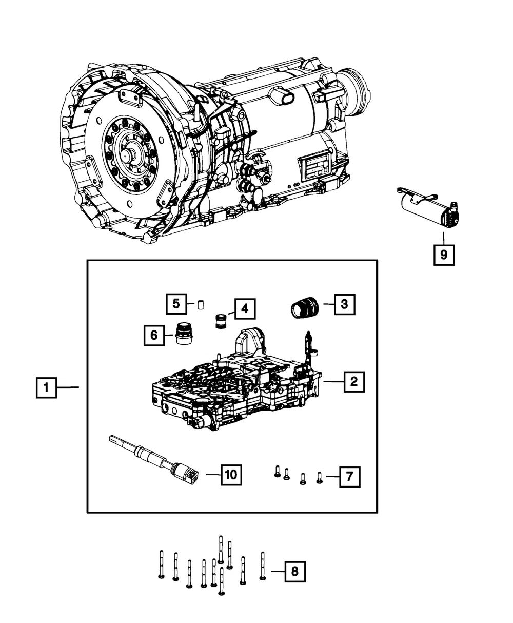 Cuerpo de Válvulas Genuino Mopar - Transmisión 8 Velocidades (850RE) 1