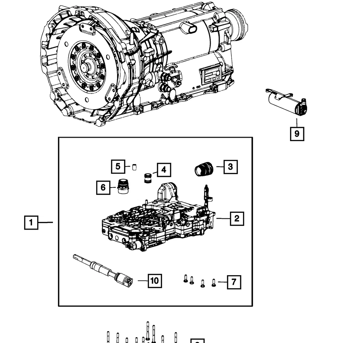 Cuerpo de Válvulas Genuino Mopar - Transmisión 8 Velocidades (850RE) 1