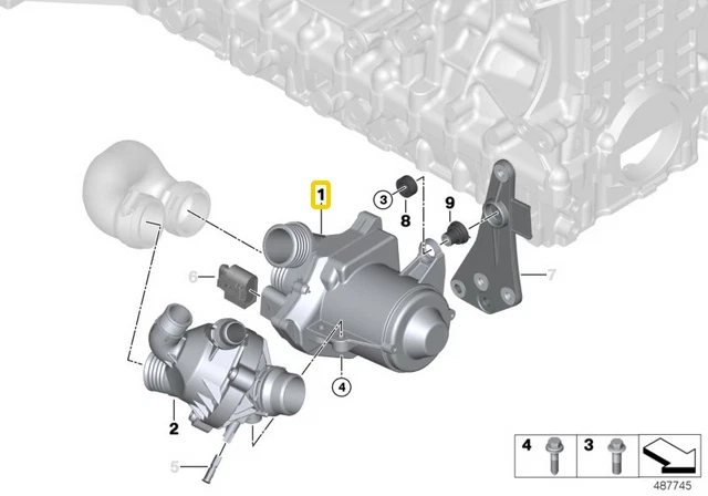 Bomba de Agua Eléctrica – Motor BMW N52 (6 en Línea) 1