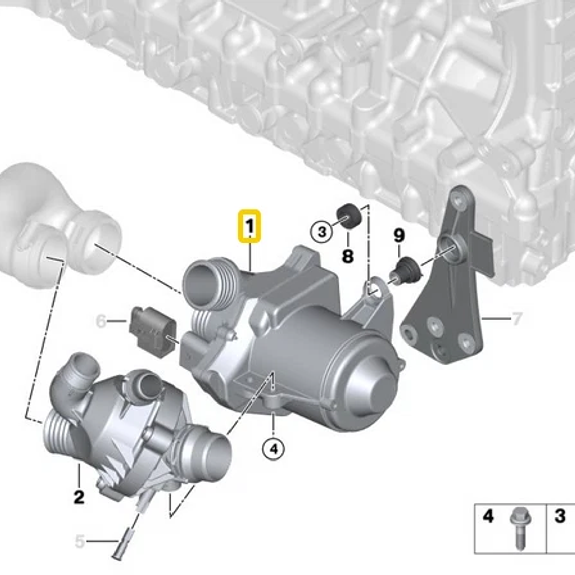 Bomba de Agua Eléctrica – Motor BMW N52 (6 en Línea) 1