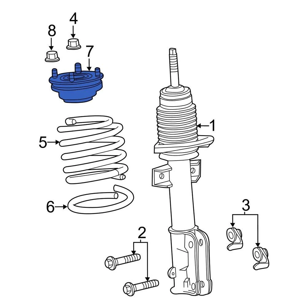 Soporte Amortiguador Cazoleta Delantera Ford Edge Mustang 11-14 1