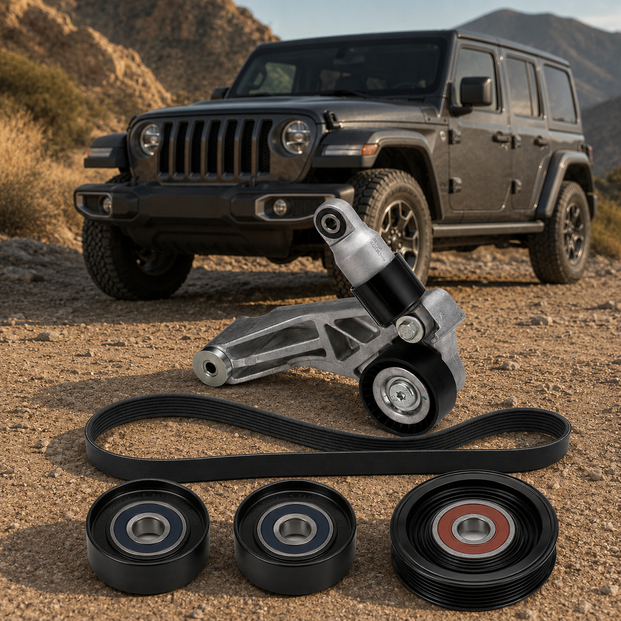 Kit Correa Accesorios Tensor Poleas Jeep Wrangler 12-23 2