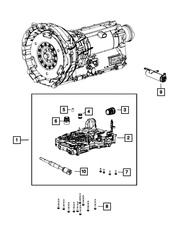 Cuerpo Valvulas Transmision 85RE Mopar Dodge Durango RAM 1500 Jeep Wrangler Gladiator Grand Cherokee 1