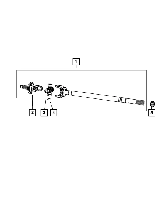 Cruceta Semieje Delantero Rueda Dodge RAM 2500 3500 4WD  1