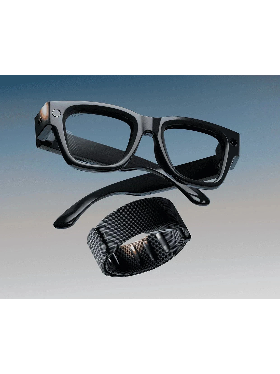 Meta Ray-Ban Display Ai Smartglasses Band Size 3 - LARGE Frame - Shiny Black 1