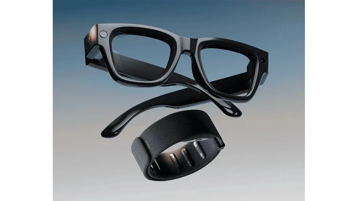 Meta Ray-Ban Display Ai Smartglasses Band Size 3 - LARGE Frame - Shiny Black 1