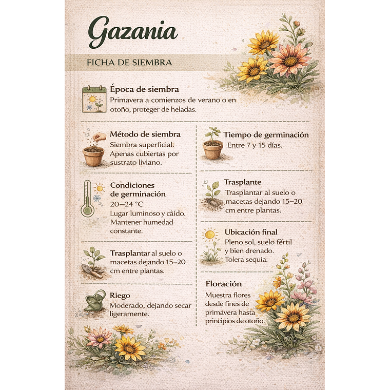 Semillas de Gazania Mix                     (100 semillas) 3