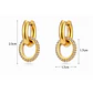 Aros Argolla Brillo Acero 316L PVD Oro 18K 65P - Miniatura 2