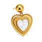 Aros Colgantes Finos Acero 316L PVD Oro 18K 72P - Miniatura 1