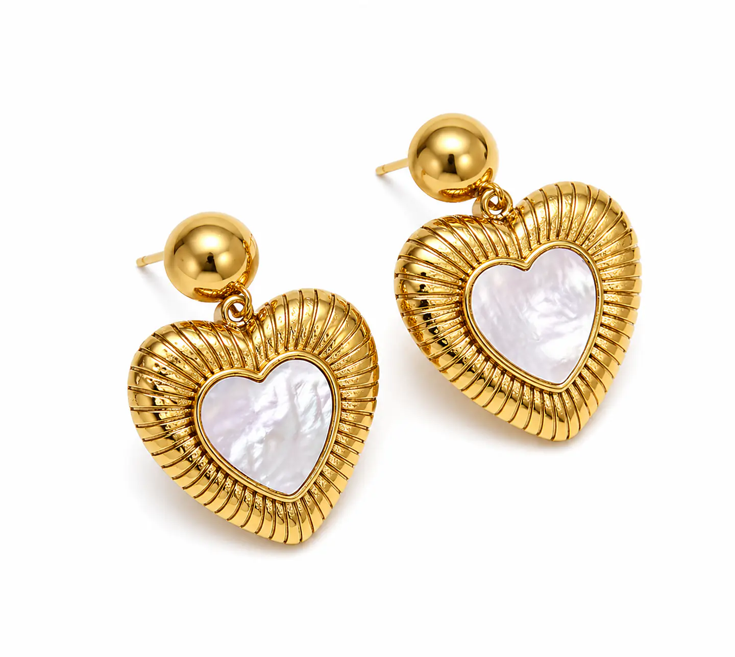 Aros Colgantes Finos Acero 316L PVD Oro 18K 72P 2
