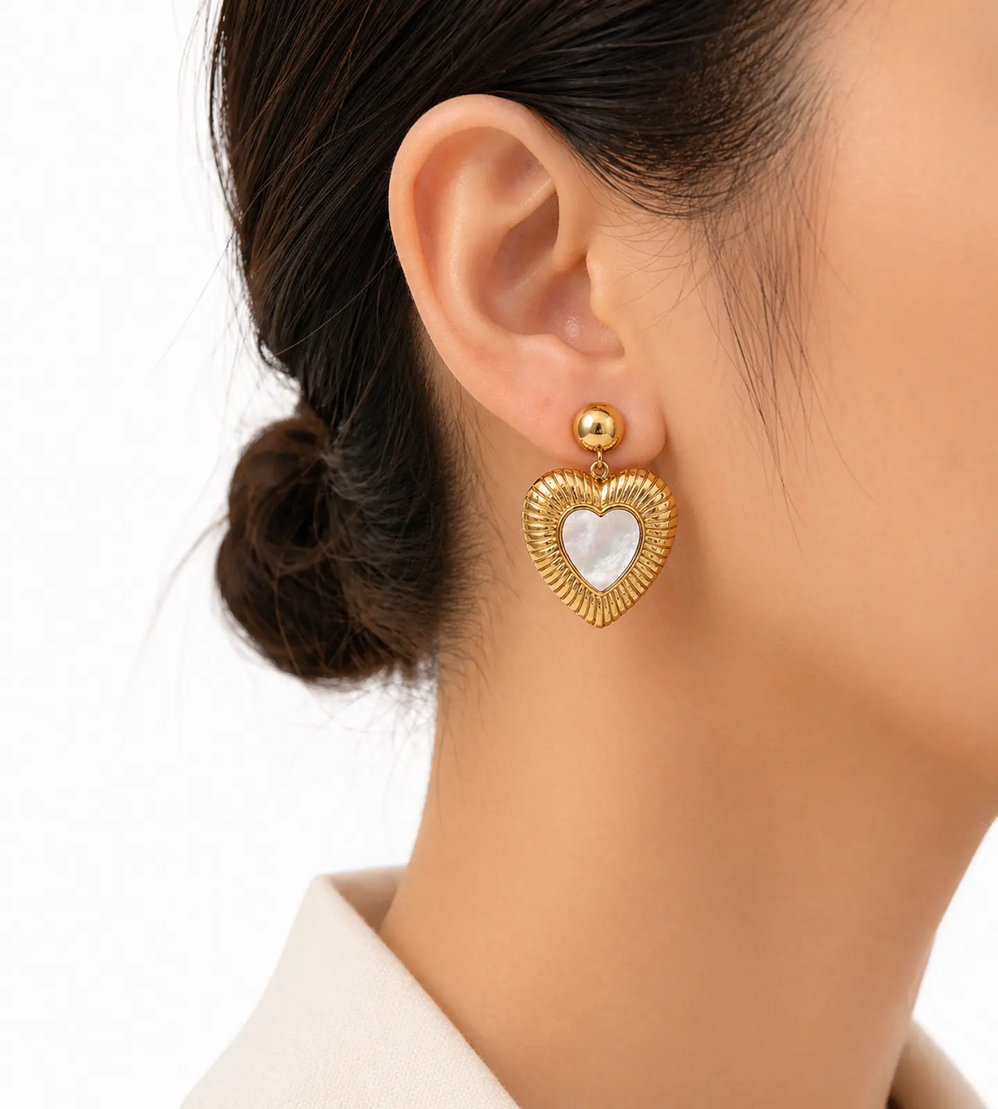 Aros Colgantes Finos Acero 316L PVD Oro 18K 72P 3