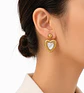 Aros Colgantes Finos Acero 316L PVD Oro 18K 72P - Miniatura 3
