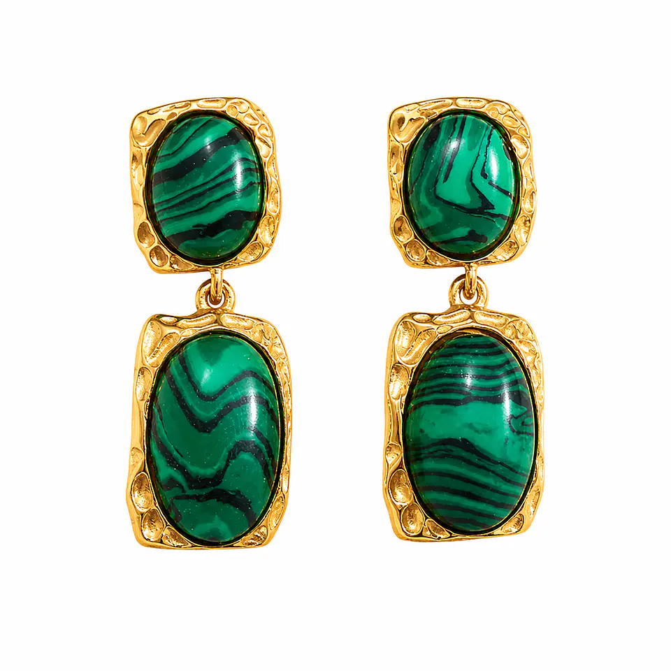 Aros Circonitas Premium Acero 316L PVD Oro 18K 84P 1